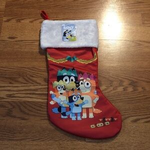 💐 Bluey Family Christmas Stocking with White Cuff